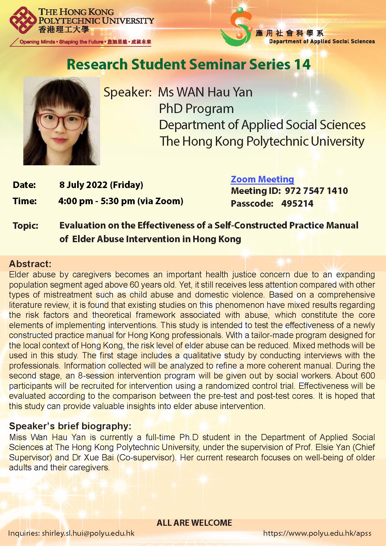 Student Seminar Series 14_Poster_Debby Wan